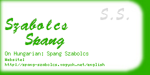 szabolcs spang business card